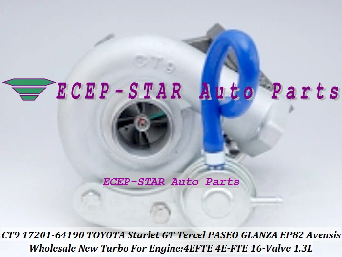CT9 17201-64190 Turbo Turbocharger For TOYOTA Starlet GT Tercel PASEO GLANZA EP82 Avensis 4EFTE 4E-FTE 16-Valve 1.3L (3)