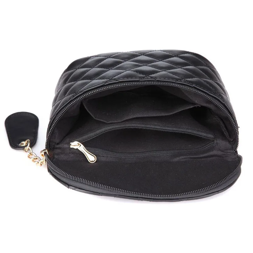 Simple Fashion Waist Bags For Women Black Plaid Fanny Pack Female Belt Bags High Quality Women Phone Pouch Wallet 6