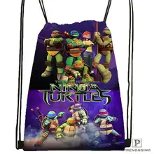На заказ Teenage_Mutant_Ninja_Turtles походная сумка на шнурке милый рюкзак для детей(черная спинка) 31x40 см#2018611-1(2