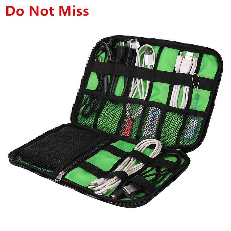 

Gadget Organizer USB Cable Storage Bag Travel Digital Electronic Accessories Pouch Case USB Charger Power Bank Holder Kit Bag