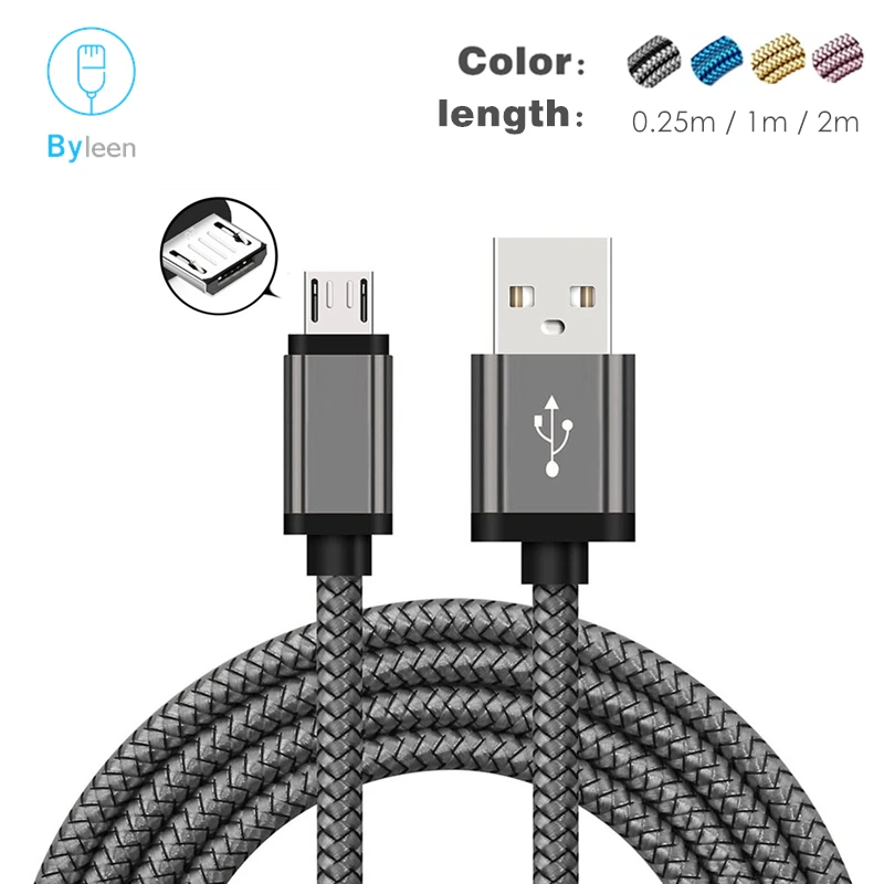 Кабель Micro USB для Samsung Galaxy A3/A5/A7 0 25 J3/J5/J7 1/2 samsung s6 s7 edge S3 S2|Кабели мобильных телефонов|