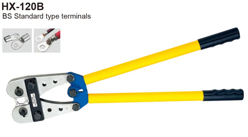 HX-120B большие Y.O обжимные плоскогубцы терминальные обжимные плоскогубцы Мультитул большой размер 10-120 мм