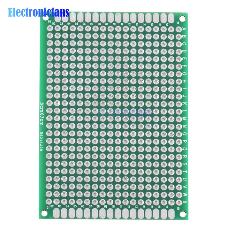 10 шт. прототип печатной платы печатная плата Луженая универсальная макетная плата прототипирования без пайки FR4 PCB двусторонняя 5x7 см 50x70 мм FR4