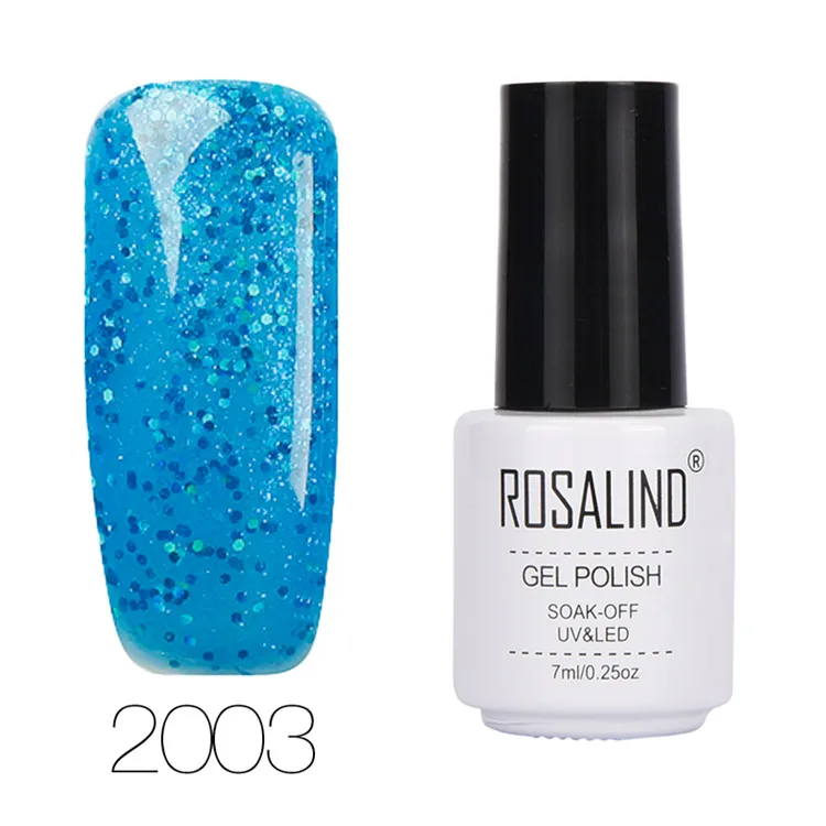 ROSALIND гель 1S 7 мл Алмазная цветная серия Гель-лак для ногтей отмачивающиеся гель-лаки для наращивания ногтей Полировка Дизайн Маникюр - Цвет: 2003
