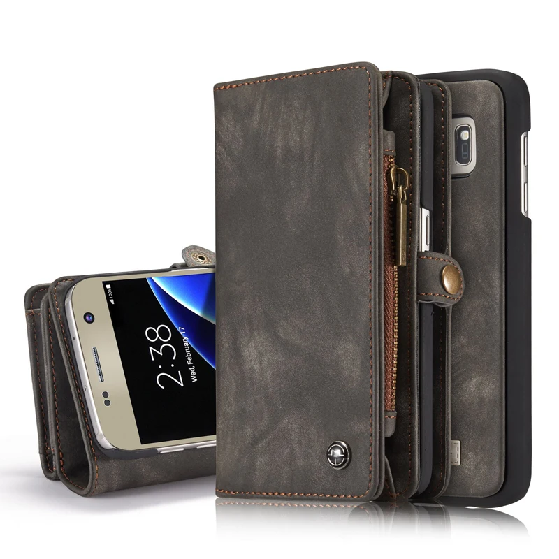 imágenes para Caseme zipper wallet case para galaxy s7 teléfono cartera de cuero coque para samsung galaxy s7 edge fundas bolsa premium folio cubierta imágenes para Caseme zipper wallet case para galaxy s7 teléfono cartera de cuero coque para samsung galaxy s7 edge fundas bolsa premium folio cubierta
