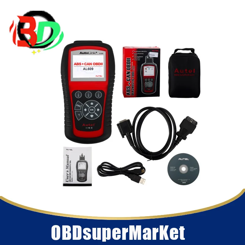 

Autel AutoLink AL609 ABS CAN OBDII Diagnostic Tool Diagnoses ABS System Codes Internet Updatable
