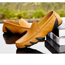 Дизайн, кожаная обувь, мужские лоферы из натуральной кожи, мокасины ручной работы, обувь для вождения, легкие мягкие слипоны, осенняя прогулочная обувь на плоской подошве