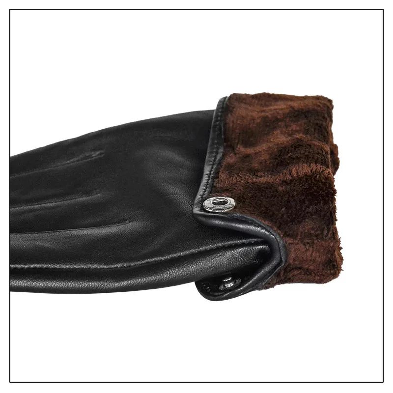 Pudi GL866 человек 2018 зима новый натуральная кожа с натуральным мехом перчатки из натуральной кожи высокого качества один мех Ман "Перчатки