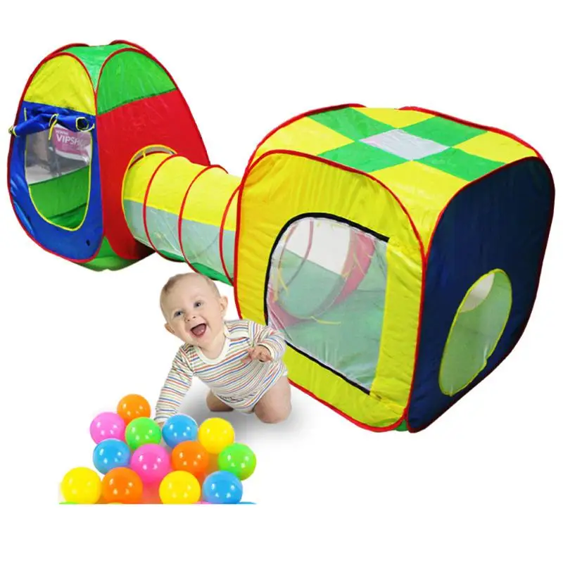 adventure tent set with crawl tunnel