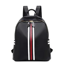 Women Backpack School Bags For Teenager Girls Nylon Zipper stripe Design Black Female Backpack Fashion Travel Bags Femme Mochila Women Backpack School Bags For Teenager Girls Nylon Zipper stripe Design Black Female Backpack Fashion Travel Bags Femme Mochila