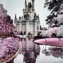 Shirliben disney замок 5D Diy комплекты алмазов на заказ картина из страз инструмент Пинцет квадратный алмаз холст блестящие Z-1006