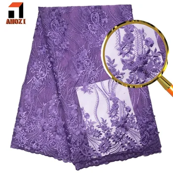 

Afrikaanse kant stof 2019 hoge kwaliteit Geborduurde kant stof Groothandel franse tulle kant stof voor afrikaanse jurk AMZ