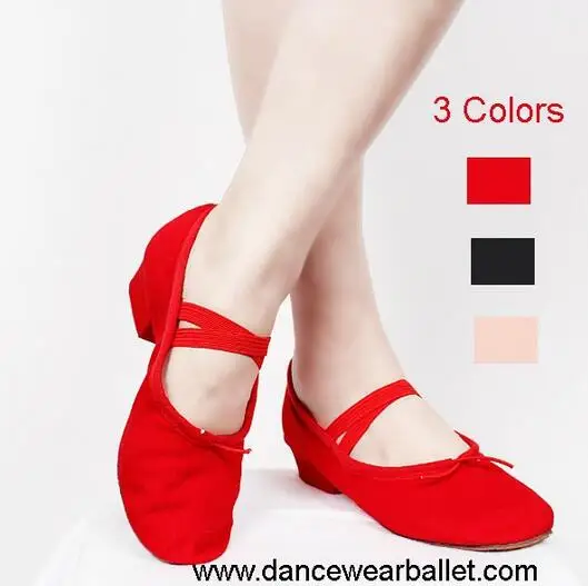 Брезентовая обувь для танцев; обувь для занятий танцами; балетки на каблуках