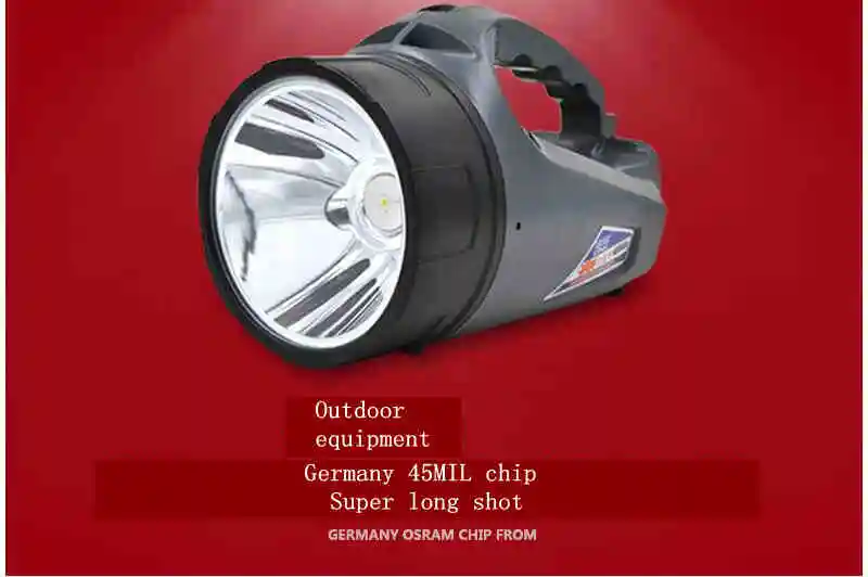 8 Вт супер яркий открытый ручной портативный Перезаряжаемый фонарик прожектор длинные кадры лампа IPX4 водонепроницаемый охотничий прожектор