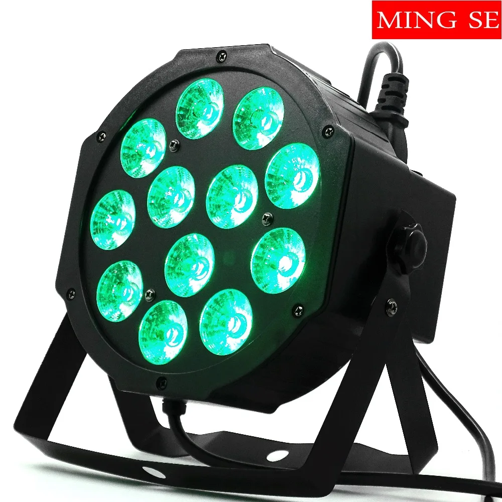 Najtaniej 4 sztuk partii 12w led koraliki do lampy 12x12W led Par światła RGBW 4in1 płaskie par led dmx512 światła dyskotekowe profesjonalnej scenie sprzęt dj