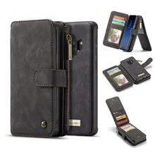 Съемная накладка магнитные бумажник чехол для S9 S9 плюс мульти-функциональный 14 с откидной крышкой с отделением для карт для S8 Plus кожаный чехол для Note8