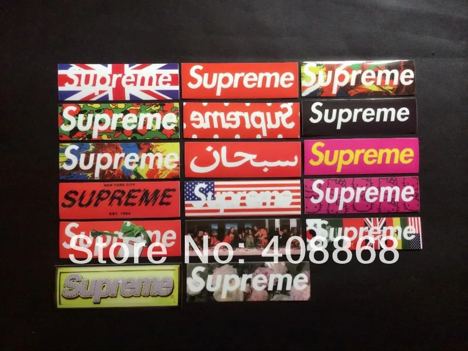 New 17 Pc Supreme Boxes Combo Vinyl Stickers Guitar Skateboard Suitcase Car  Decorative PVC Decal Label FREE SHIPPING - AliExpress