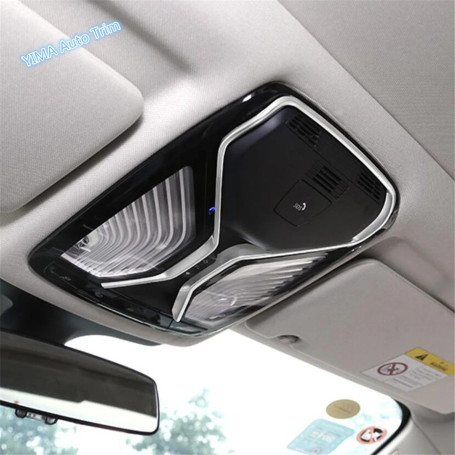

Lapetus Car Styling Front Seat Roof Upper Reading Lights Lamp Frame Cover Trim 1 Pcs ABS Fit For BMW X5 G05 2019 / Matte Style