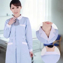 Больница аптека клиника красота медсестры униформа голубой лабораторный халат доктор женщины больничный медицинский скраб одежда форма дизайн одежды
