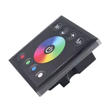 BEILAI DC 12V 24V RGBW LED Controller 4A*4CH Black Tempered Glass Panel Touch Screen Dimmer Switch For RGBW LED Strip Light