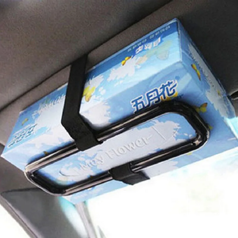 

Black Car Sun Visor Tissue Paper Box Holder Automobile Car Organizer Paper Towel Box Frame Car Pape Box Clip Holder