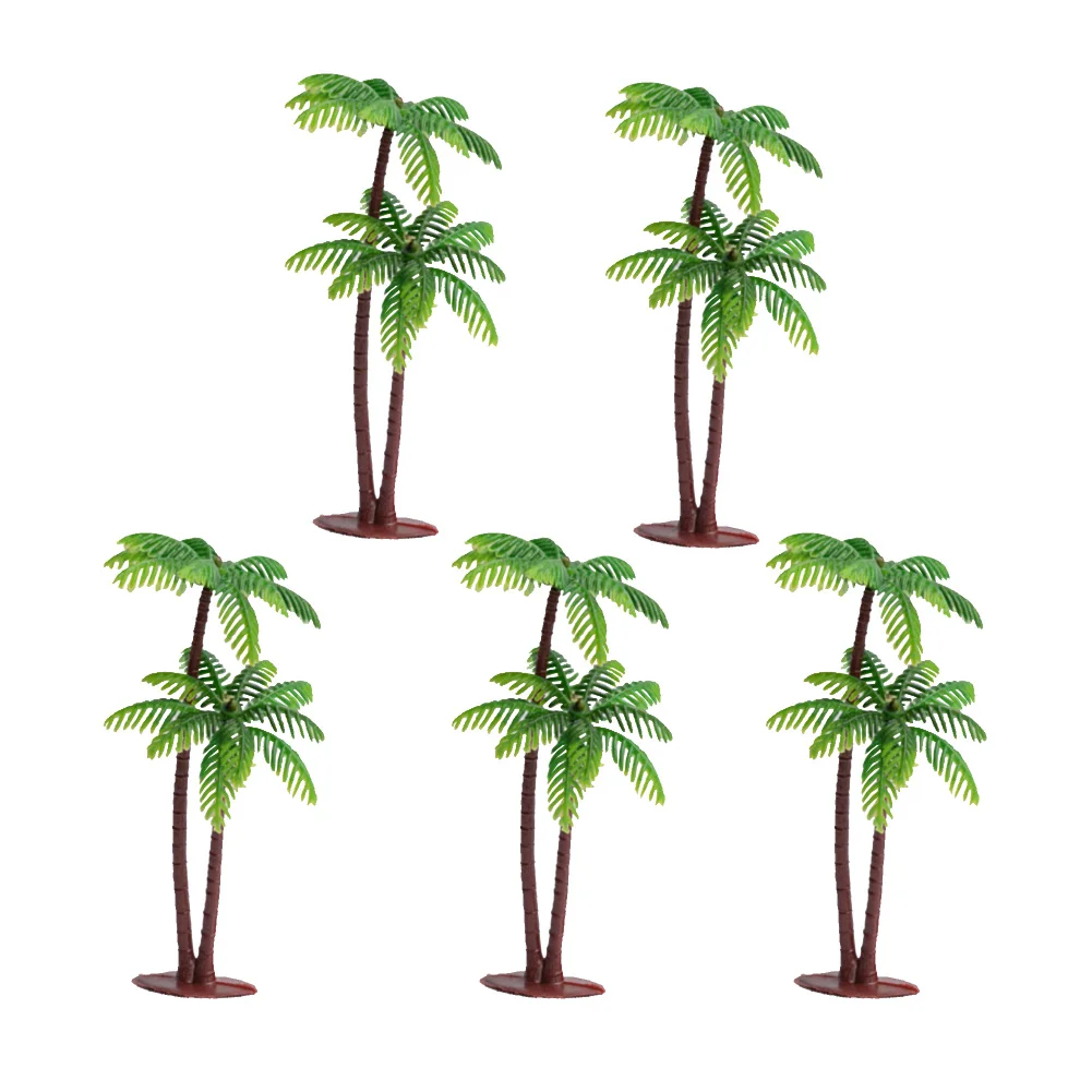 5 шт. мини Кокосовая пальма модель растения DIY бонсай для пейзажа кукольный домик декор модели блоков деревья макет садовый пейзаж