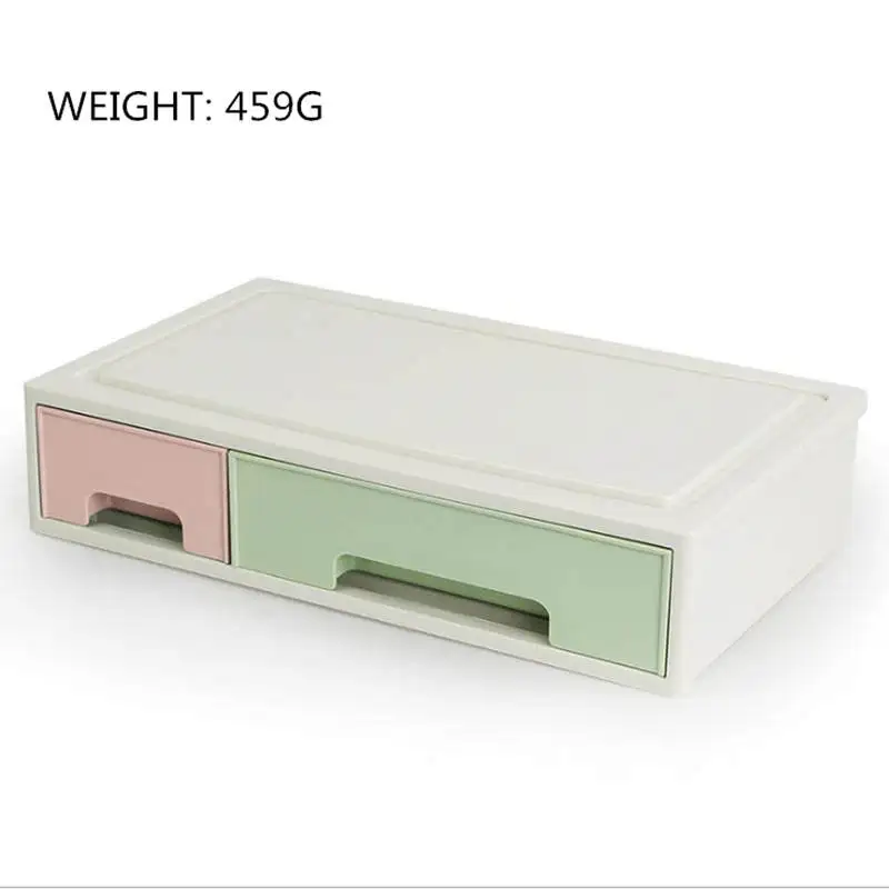 Ящик выдвижного типа для хранения косметики офисная коробка для хранения оформление рабочего стола коробка туалетный столик пластиковый шкаф для хранения B - Цвет: Оранжевый