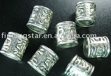 

FREE SHIPPING 75Pcs Tibetan silver barrel spacer beads 9mm A312