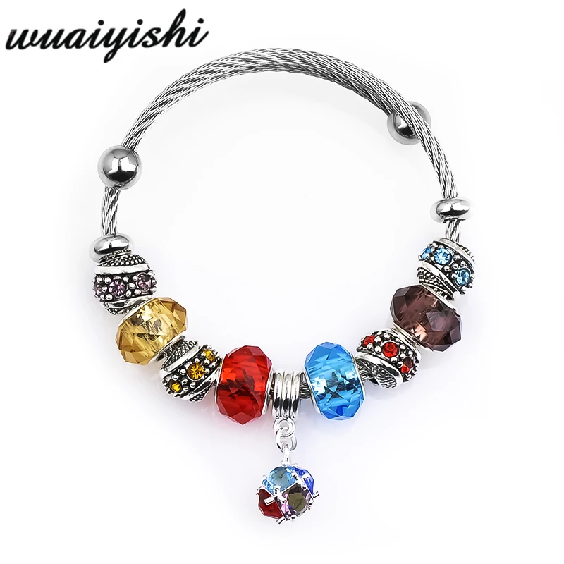 

Colorful fashion delicate Zircon Charm Bracelet for Women Fit Brand Bracelet Jewelry DIY Making Accessories Gifts PDA-166