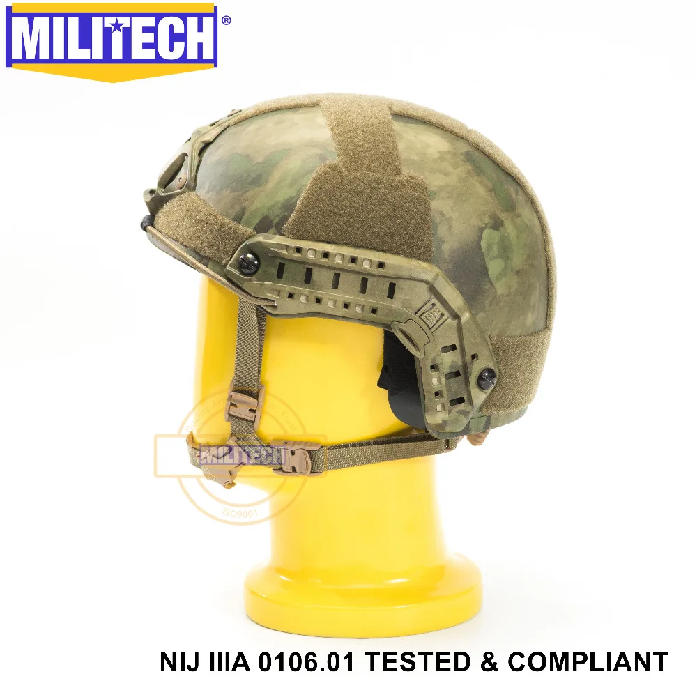 ISO сертифицированный MILITECH ATACS FG NIJ уровень 3A Быстрый высокий XP Cut пуленепробиваемый арамидный баллистический шлем с 5 лет гарантии