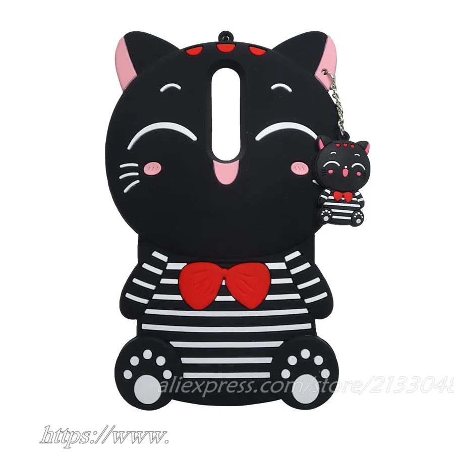 Чехол с милым котом для Nokia 6 5 чехол 3D изображением из мультфильма Lucky Cat Мягкая