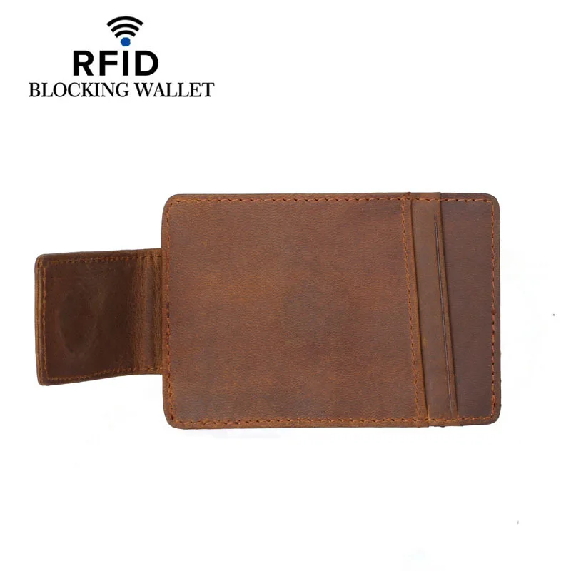 Минималистичный чехол для Карт Rfid защитный визиток кошелек из натуральной