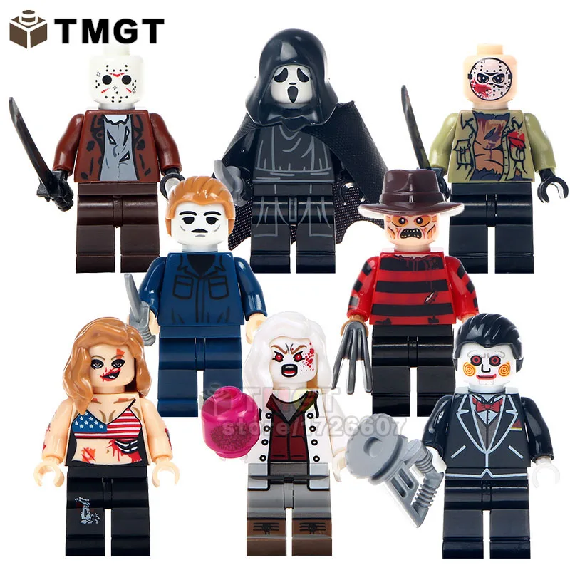 

TMGT Building Blocks 10Lots of WM6003 The Horror Theme Movie Black Friday Jason Scream Killer Freddy Krueger Bricks Toys Gifts