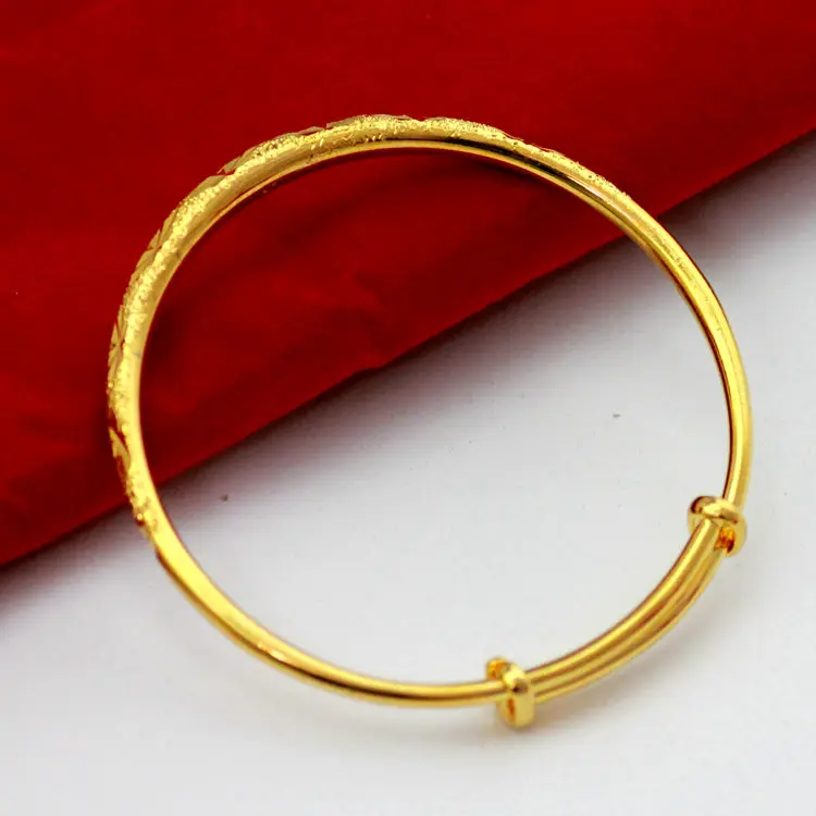 

Fashion Gold Colour Adjustable Expandable Metal Wire Bangle Charm Bracelet Love Wholesale jewelry