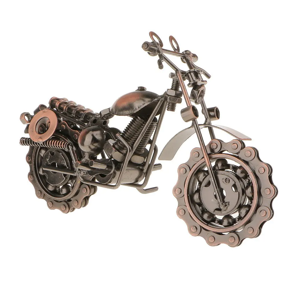 Goede Vintage Metalen Model Craft Motorfiets Model Home Decor Ornament Gift Jongens Gaven Kinderen Speelgoed