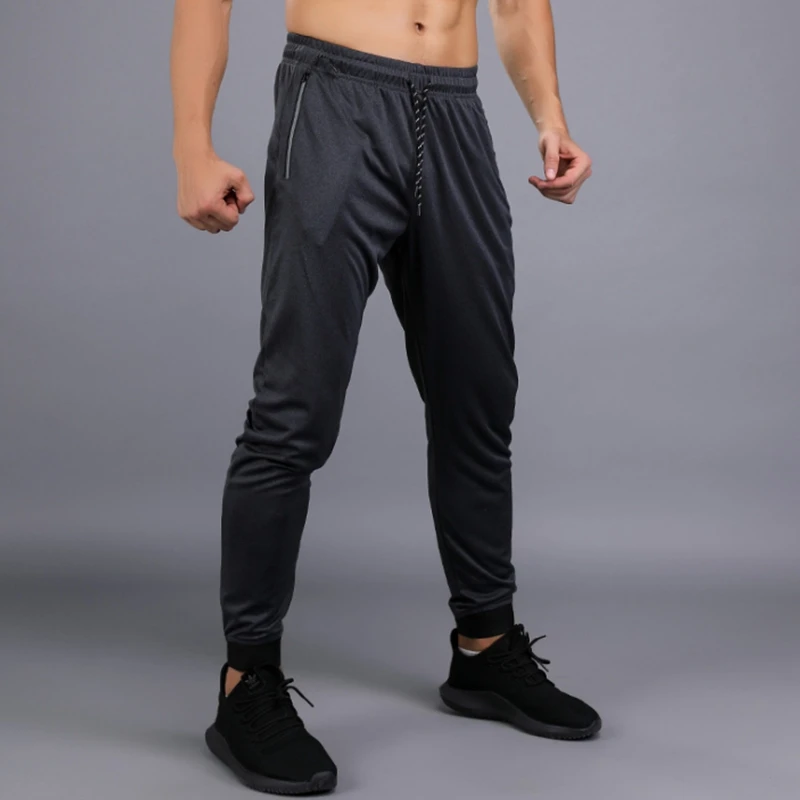 Black Men Running Pants Fitness Sports Basketball soccer Sweatpants Gym Trousers Autumn Winter