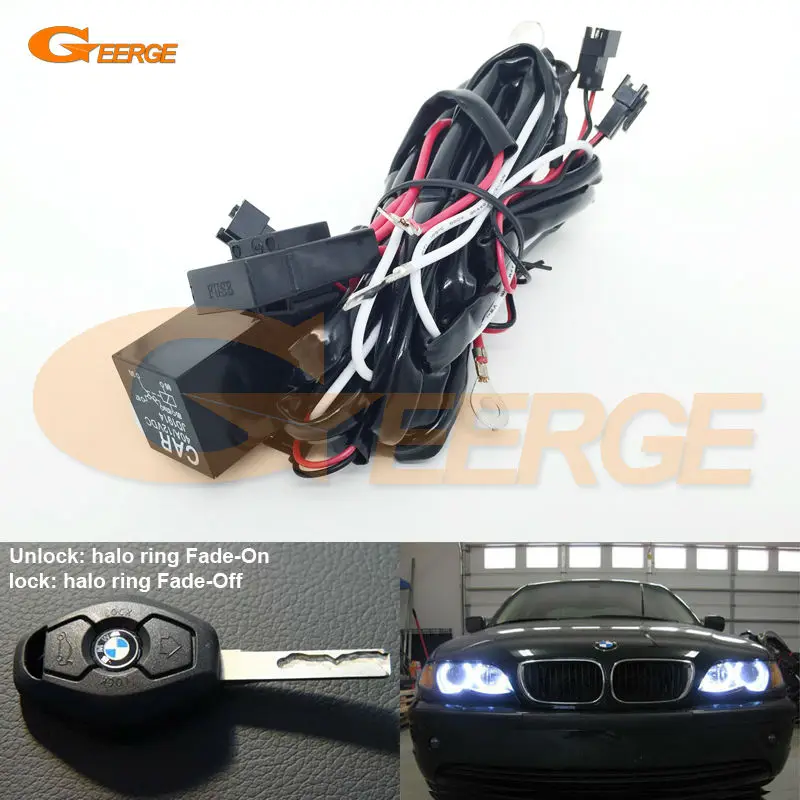 Relay Wiring Harness Kit For BMW Angel Eyes Halo Rings LED ... angel light wiring harness 2008 bmw 
