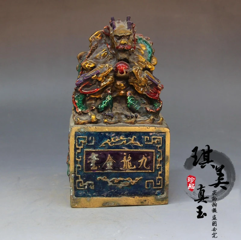 

Crafts statue Buddhist temple bronze cloisonne cloisonne Dragons Xi seal