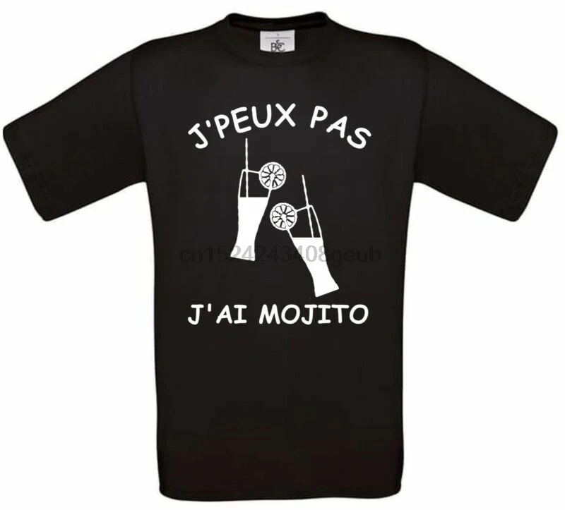 

TEE SHIRT HUMOUR J'PEUX PAS J'AI MOJITO
