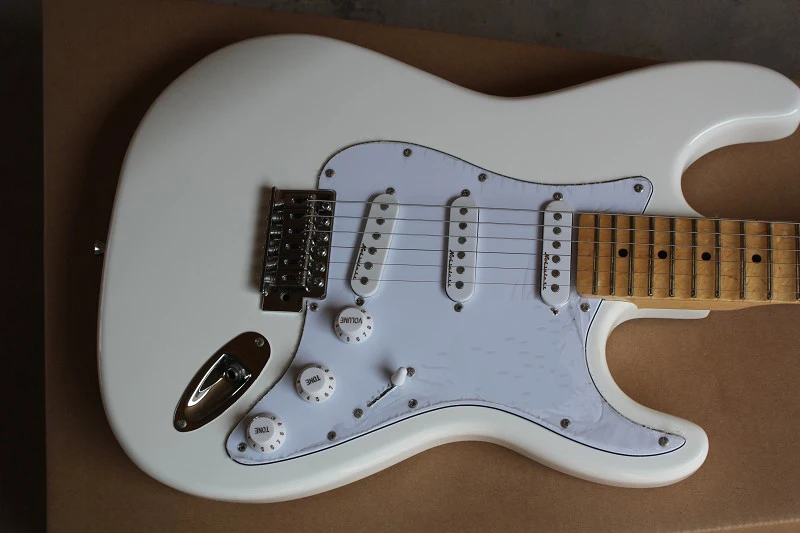 

maple Scalloped Fingerboard Vintage white Yngwie Malmsteen Guitar Big Head ST Electric Guitar guitarra