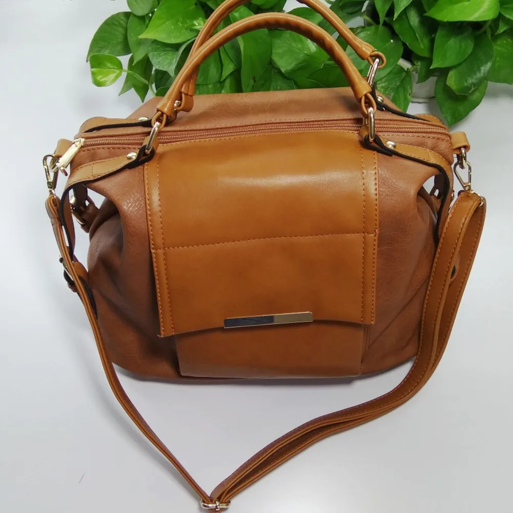 Multifunctional microfiber leather fashion handbag, high quality casual