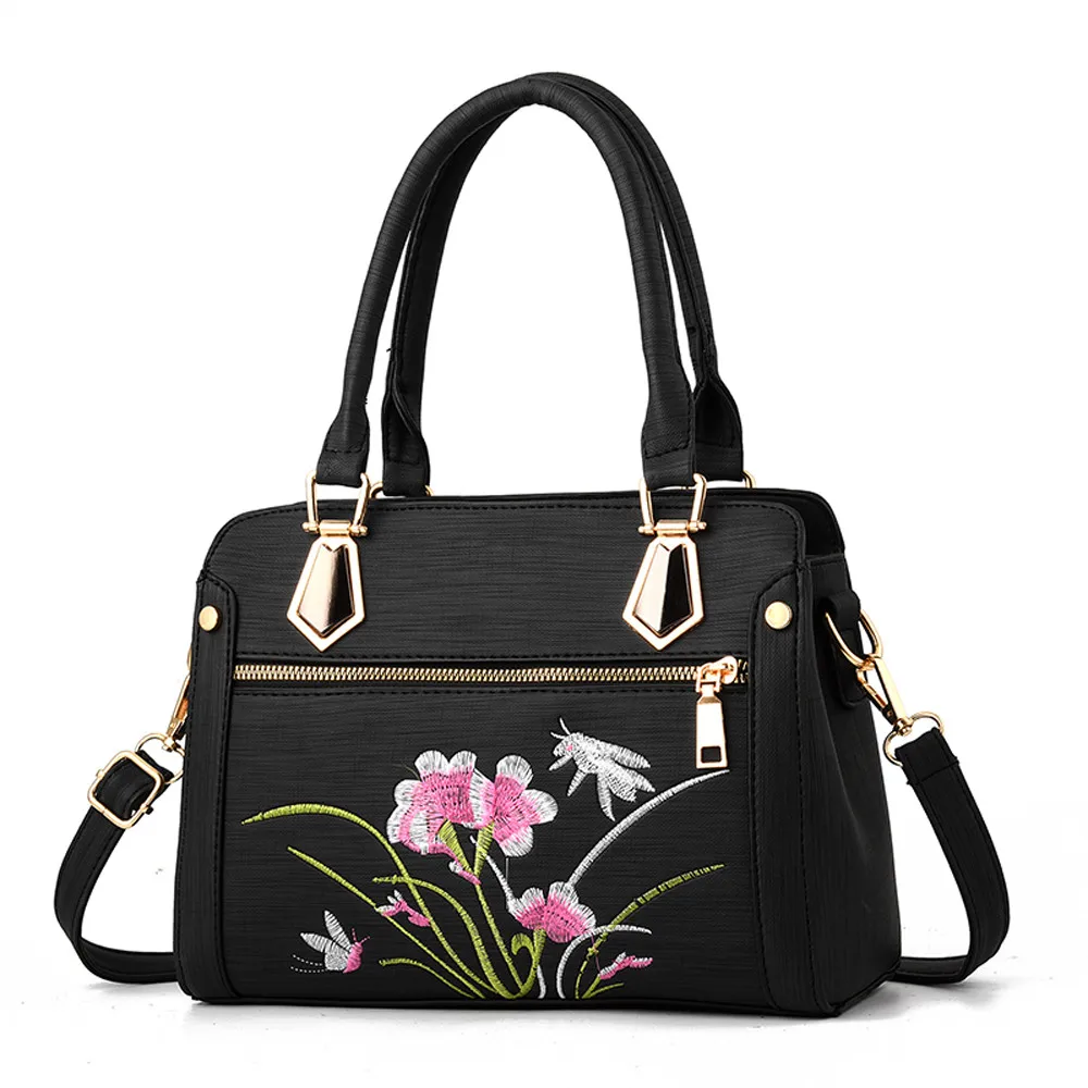 

Women luxury handbag Fashion Flower Zipper Cross body Bag Messenger Bag Shoulder Bag Handbag Square evening bag for 2018