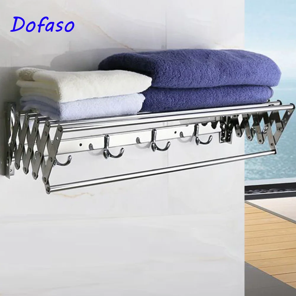 Dofaso Shelves Tempered Double Rack Shower Storage bathroom towel rack