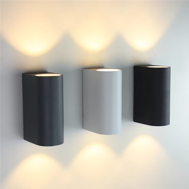 up down outdoor lighting wall lamps cylinder cob 6w led wall light