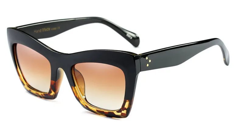CCSPACE, 7 цветов, маленькие квадратные солнцезащитные очки, кошачий глаз, для мужчин и женщин, Брендовые очки, дизайнерские, модные, мужские, женские, с защитой от ультрафиолета, 45294