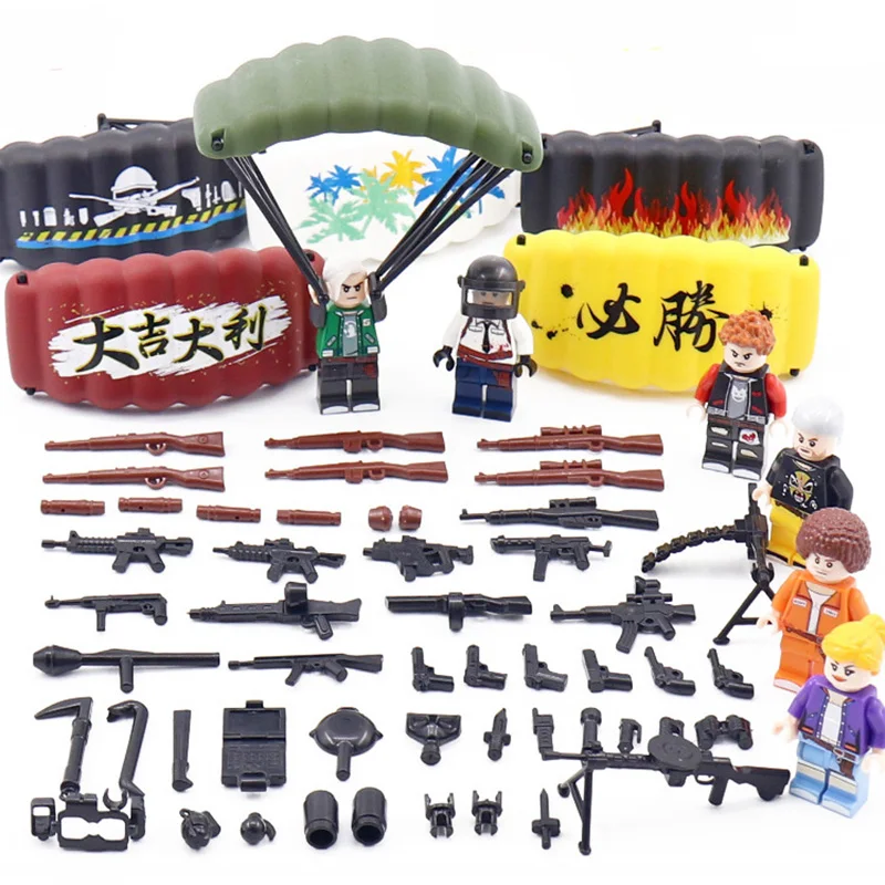 

2019 PUBG Winner Winner Chicken Dinner FPS Game Military Figure Building Block Brick Legoed Educational Children Gift Toy