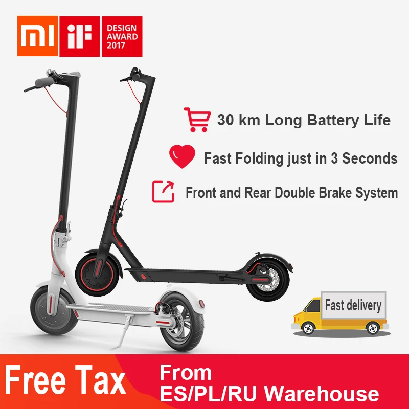 Xiaomi Mijia M365 электрический скутер 30 км способный преодолевать Броды для взрослых 2