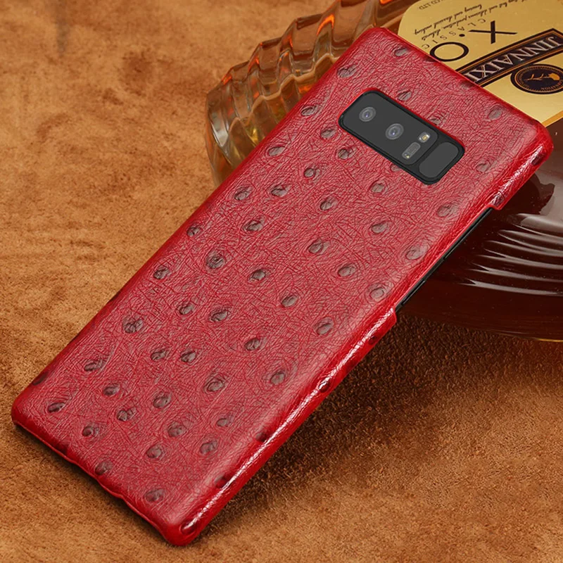 Страуса из натуральной кожи защитой от падений и чехол для телефона для samsung Galaxy S10 S10E s7 S8 S8plus S9 S9 plus Note 10 8 9 a50 a70 a30 a10 a7