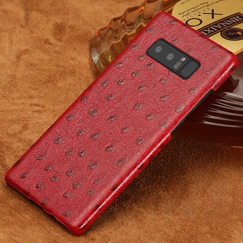 Чехол Ostrich из натуральной кожи для телефона Samsung Galaxy S20 Ultra s20 FE s10 S9 S8 plus Note 20 10 Plus 9 a50