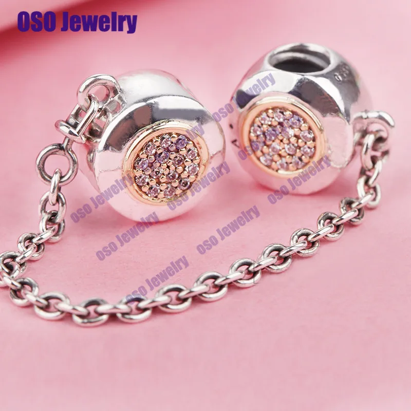 DIY Charm Prata 925 Safty Chain Charms Beads оригинальные браслеты подвески оптовая продажа